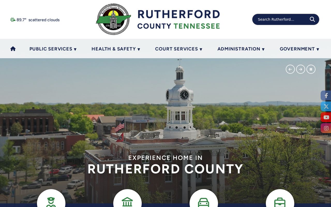 Rutherford County municipal warrant records reference to county office routing